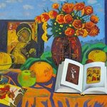 Still life with an icon  By Moesey Li